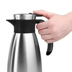 Emsa Soft Grip vakuumkande. Hurtigt tip. 1,0 L. Rustfrit stål/sort
