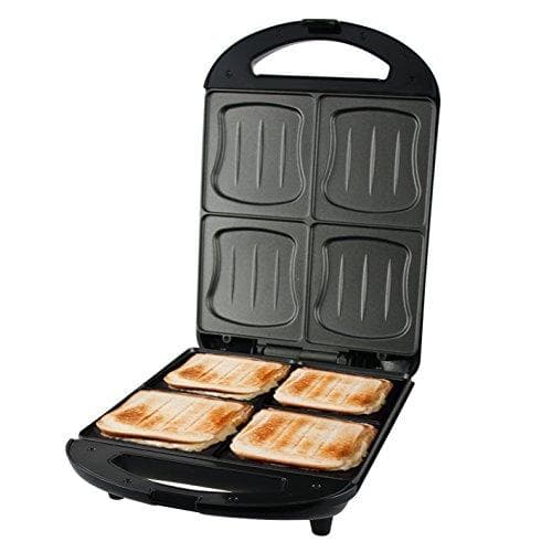 Emerio XXL Sandwich Toaster TEST GOD til alle toaststørrelser 4x stor skalform til hele familien Osten lækker ikke ingen udtværing BPA fri 1300 watt s