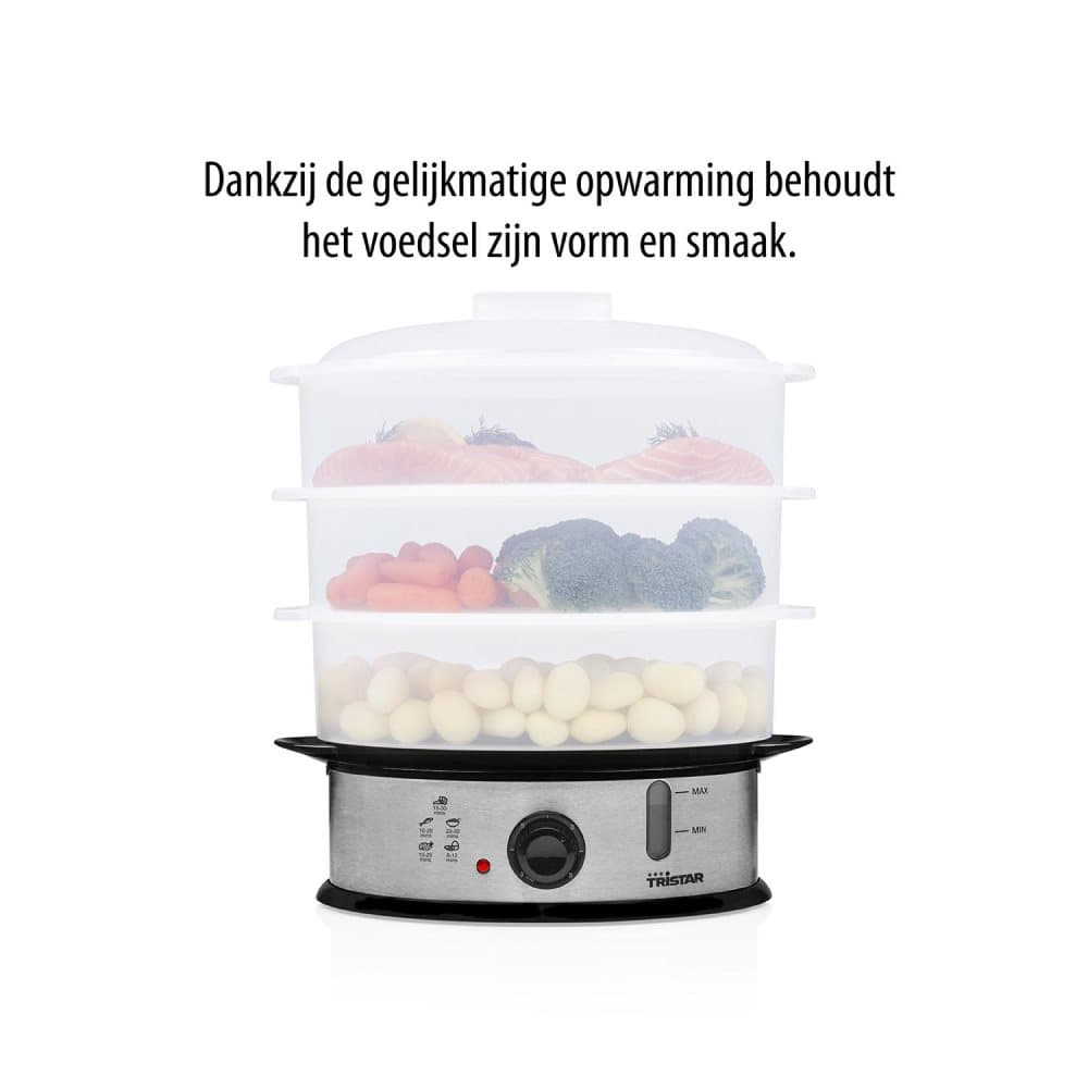 Tristar VS-3914 Food Steamer - BPA-fri - 11 L kapacitet - 1200 Watt