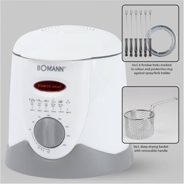Bomann FFR 1290 CB - Fritös/fonduepanna - 6 fonduegafflar