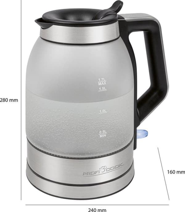 ProfiCook WKS 1215G - Vattenkokare - Sladdlös