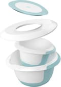 Miniatyrbillede 3 af 8: Blandeskåle SÆT MED 4 I 1 - ANTI-SPLASH MED BESKYTTELSE - Mintgrøn hvid