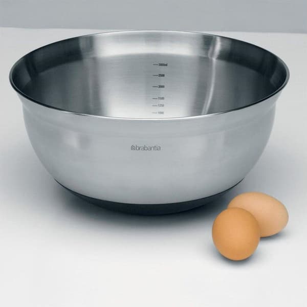 Brabantia Blandeskål / Blandeskål - 3,0 l - Mat Stål / Sort