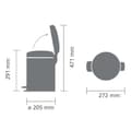 Miniatyrbillede 2 af 10: Brabantia NewIcon Skraldespand - 5 l - Mat Sort