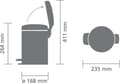 Miniatyrbild 2 av 8: Brabantia NewIcon Papperskorgen - 3 l - Furugrön