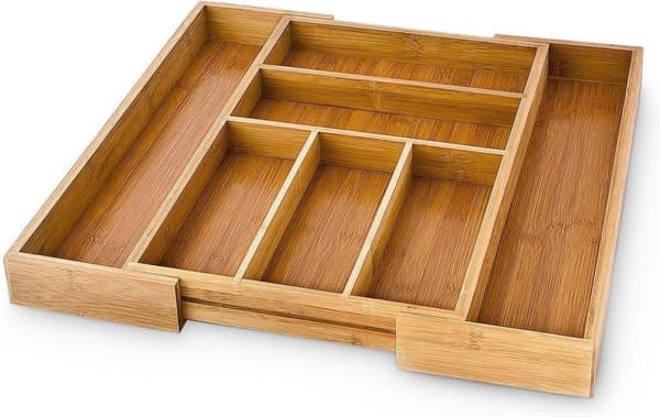 Justerbar bestickbricka - Bambus - 29 - 45 cm
