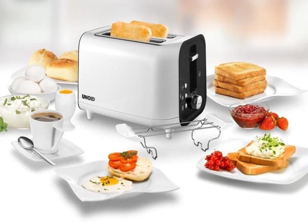 Unold 38410 2 skivor 800W Vit brödrost