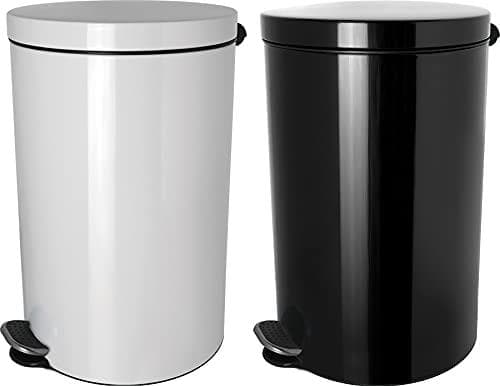 Helit H2404095 - Silver Ion Pedal Bin, The Knight, 3 litraa, musta