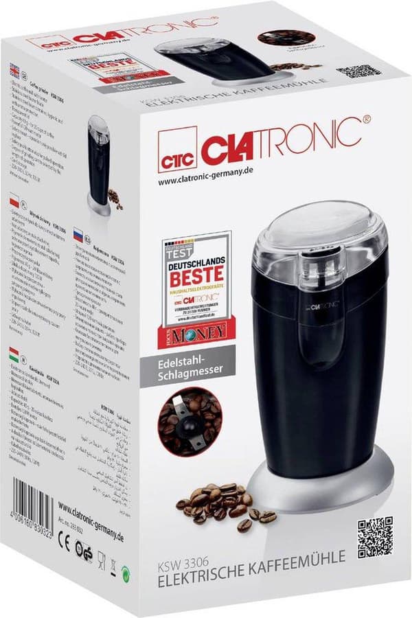 Clatronic KSW 3306 - Elektrisk kaffekvarn - svart