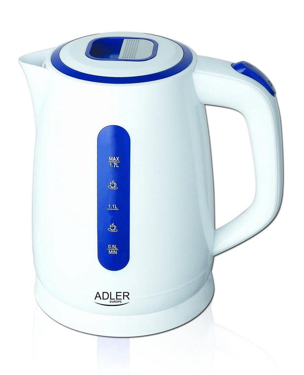 Adler AD 1234 - Sladdlös vattenkokare - vit - 2200 watt - 1,7 L