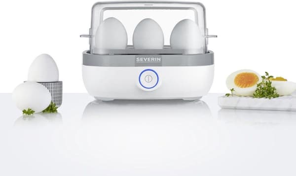 Severin EK 3164 - Æggefyr - hvid/grå