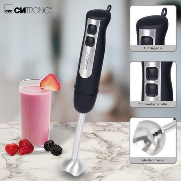 Clatronic SM 3739 - Stavblender med metalstang - 800 W