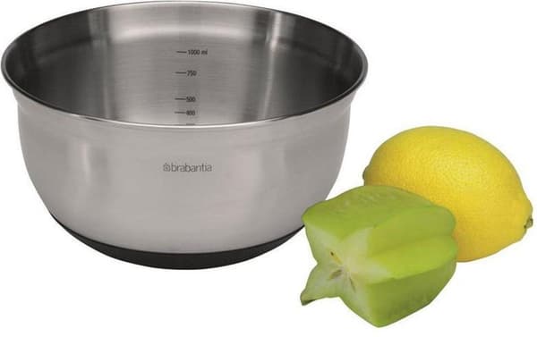 Brabantia røreskål / røreskål - 1,0 l - Mat stål med sort