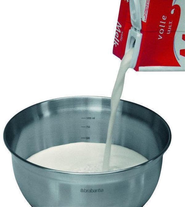 Brabantia røreskål / røreskål - 1,0 l - Mat stål med sort