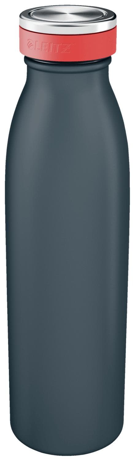 Leitz Cozy dubbelväggisolerad vattenflaska, 500 ml - BPA-fri - Diskmaskinssäker - Perfekt för hemmakontor/jobba hemma - Sammetsgrå