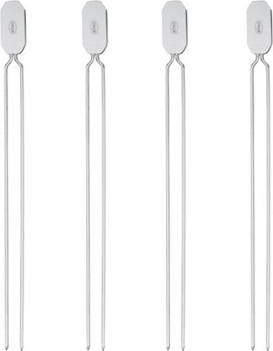 Rösle Grillspett - Set med 4 delar - 33 cm - Rostfritt stål