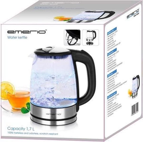 Emerio WK-119988 - Lasinen vedenkeitin + LED-valaistus - 1,7 litraa