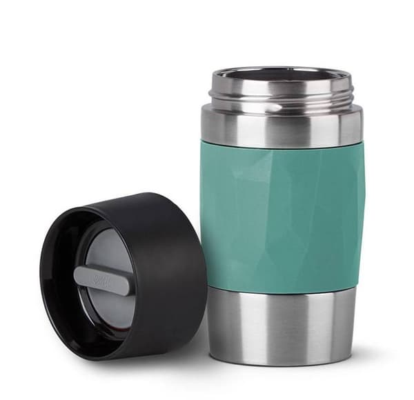 Emsa N21603 Resemugg Kompakt termisk/isolerad mugg av rostfritt stål | 0,3 liter | 3h varmt | 6h kall | BPA-fri | 100% tight | läckagesäker | tål disk