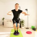 Miniatyrbild 3 av 11: Relaxdays wobble kudde 33 cm med luftpump - kulkudde - balanskudde - balansbrädesnubbar - grön