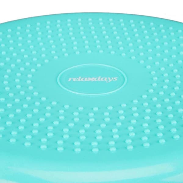 Relaxdays wobble pude 33 cm med luftpumpe - kuglepude - balancepude - balancebræt nitter - grøn