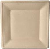 Papstar 86291 - Tallrik - Fyrkantig - Käpp - Naturlig - Enfärgad - 50 st (86291)