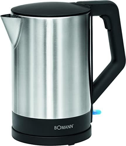 Bomann WKS 3002 CB-kedel 1,5 L, skjult varmelegeme i rustfrit stål, automatisk sluk, basestation med ledningsopbevaring, 2200 W, sort / rustfrit stål
