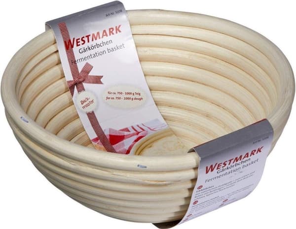 Westmark Nostatuskori, 750-1000 g leipätaikinalle, pyöreä, halkaisija: 17,5 cm, rottinki, vaalea beige