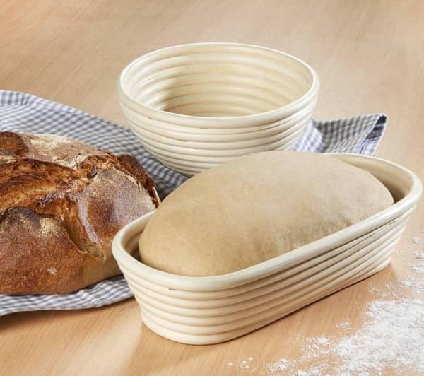 Westmark Nostatuskori, 750-1000 g leipätaikinalle, pyöreä, halkaisija: 17,5 cm, rottinki, vaalea beige