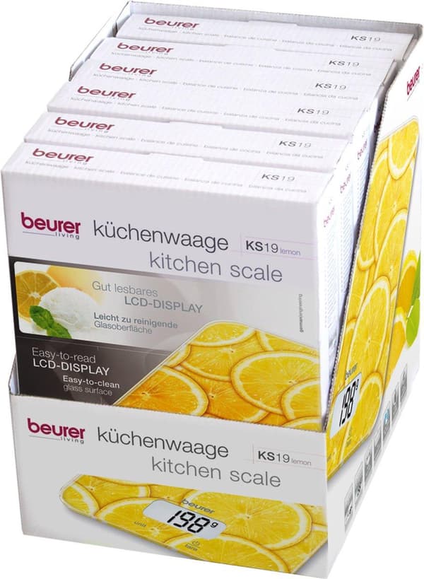 Beurer KS19 - Keittiövaaka - 5kg - Sisältää paristot - Sitruuna