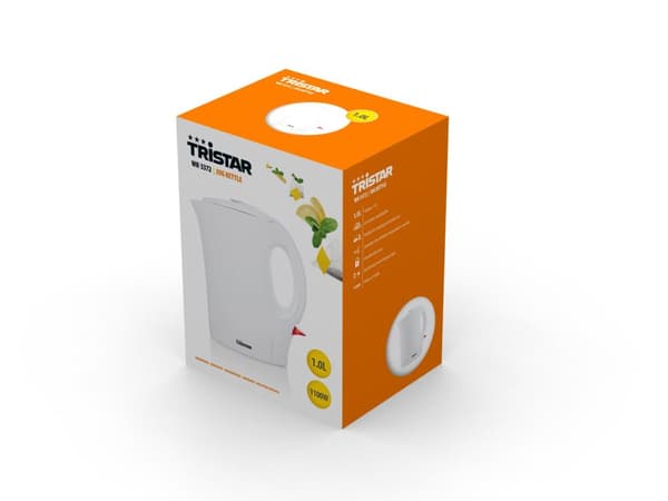 Tristar WK-3372 Vattenkokare - 1 liter - 1100 watt - Vit