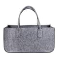Pikkukuva 3 / 6: Schramm-huopapussin mitat: 50 cm x 25 cm x 25 cm materiaali: vankka huopamateriaalin paksuus: 5 mm väri: vaaleanharmaa kantavuus jopa n. 15 kg (1234)