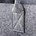 Pikkukuva 4 / 6: Schramm-huopapussin mitat: 50 cm x 25 cm x 25 cm materiaali: vankka huopamateriaalin paksuus: 5 mm väri: vaaleanharmaa kantavuus jopa n. 15 kg (1234)