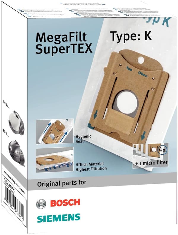 Bosch / Siemens Dammsugarpåsar BBZ41FK VZ41AFK - 4 st