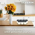 Pikkukuva 3 / 4: SEVERIN vaihtolasit jogurttikoneille, kannelliset jogurttipurkit (7 x 150 ml), sopivat SEVERIN jogurttikoneisiin JG 3516 / JG 3518 / JG3519 / JG 3520
