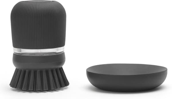 Brabantia Sink Side Dishwashing Borste - med tvålbehållare - Mörkgrå