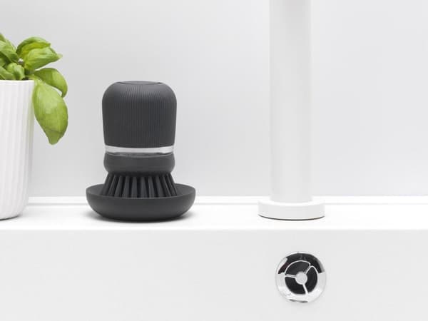 Brabantia Sink Side Dishwashing Borste - med tvålbehållare - Mörkgrå