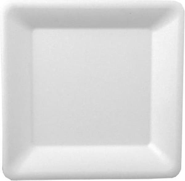 Papstar Pure Tallrikar - Sockerrör - 26 cm x 26 cm - Vit