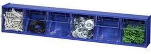 Allit 464440 Lajitelmatarjottimet VarioPlus ProFlip 6 (LxKxS) 600 x 115 x 95 mm Sininen, Läpinäkyvä 1 kpl