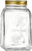 Ritzenhoff & Breker förvaringsburk Hemmagjord, 5,0 L av glas, med lock, fyrkantig form, - 1 st (807592)
