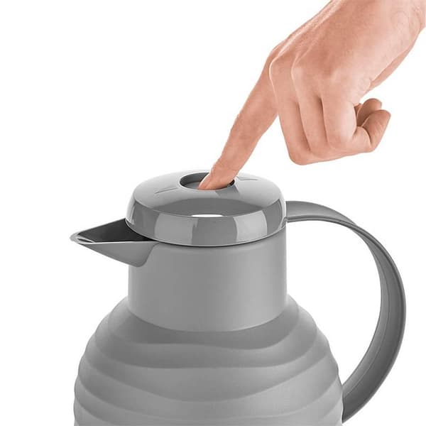 Emsa N40109 Samba Wave vakuumkanna | 1,0 liter | Snabbpress plast | Isolerkolv av glas | Kaffekanna: 12h varm/24h kall | 100% tight | stenar