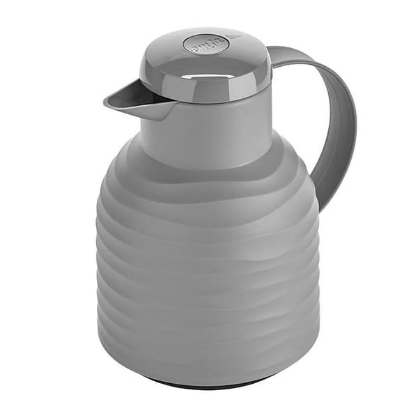 Emsa N40109 Samba Wave vakuumkanna | 1,0 liter | Snabbpress plast | Isolerkolv av glas | Kaffekanna: 12h varm/24h kall | 100% tight | stenar