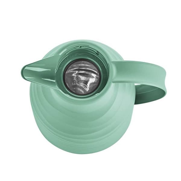 Emsa N40108 Samba Wave vakuumkanna | 1,0 liter | Snabbpress plast | Isolerkolv av glas | Kaffekanna: 12h varm/24h kall| 100% tight | mynta