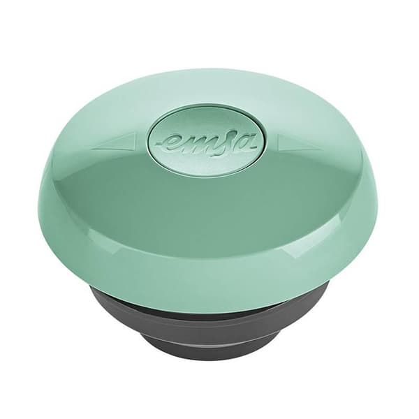 Emsa N40108 Samba Wave vakuumkanna | 1,0 liter | Snabbpress plast | Isolerkolv av glas | Kaffekanna: 12h varm/24h kall| 100% tight | mynta