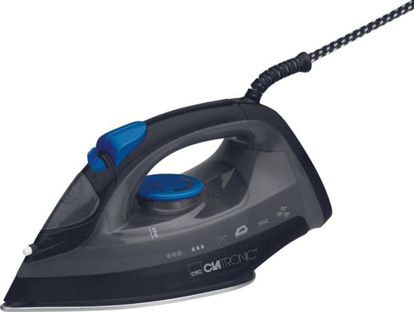 Clatronic DB 3703 - Höyrysilitysrauta - Ruostumaton teräspohja - musta