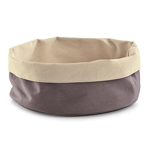 Zeller 18006 Brödkorg Rund 25 x 13 cm Bomull Antracit / Kräm