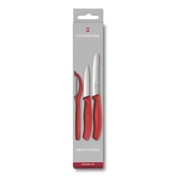 Victorinox SwissClassic Køkkensæt - 3-delt - Rød