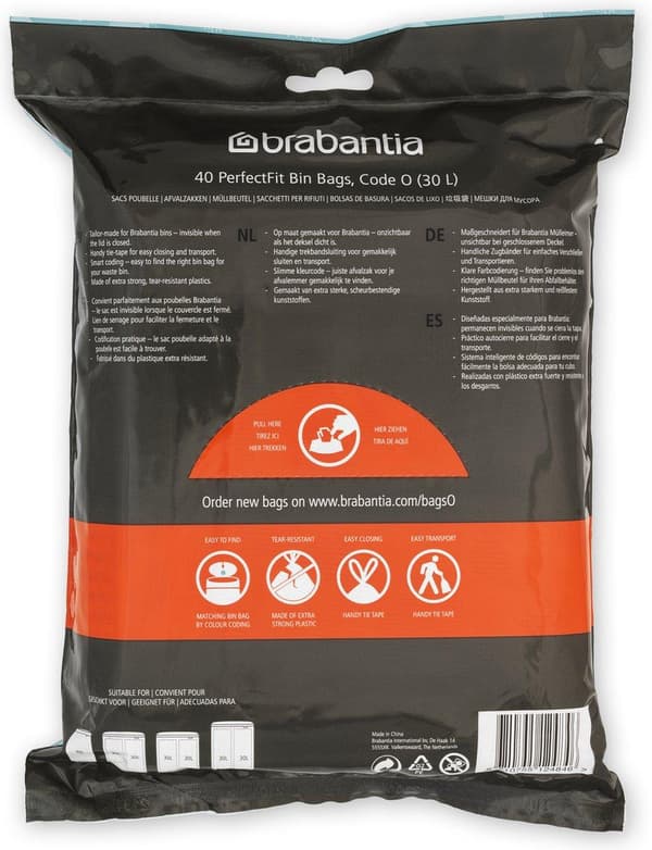 Brabantia PerfectFit Roskapussit - 30 l - Koodi O - 40 kpl
