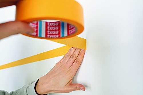 tesa målartejp Perfect+ - målartejp av tunt washipapper för exakt maskering vid målning - för inomhusbruk - 50 mx 50mm
