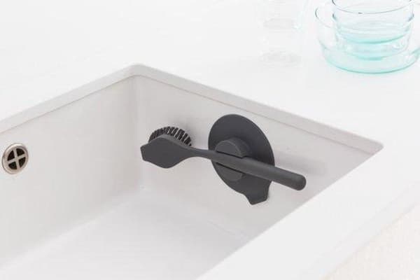 Brabantia SinkSide opvaskebørste - med sugekopholder - Mørkegrå