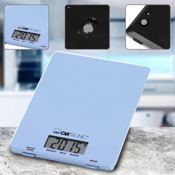 Clatronic KW 3626 - LCD-keittiövaaka - Vaaleansininen